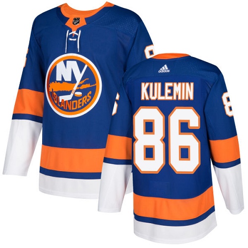 Adidas Islanders #86 Nikolay Kulemin Royal Blue Home Authentic Stitched NHL Jersey - Click Image to Close